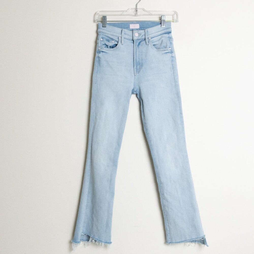 Mother The Insider Crop Step Fray Light Wash Size 25